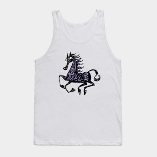 simple stylization of a Celtic black horse Tank Top